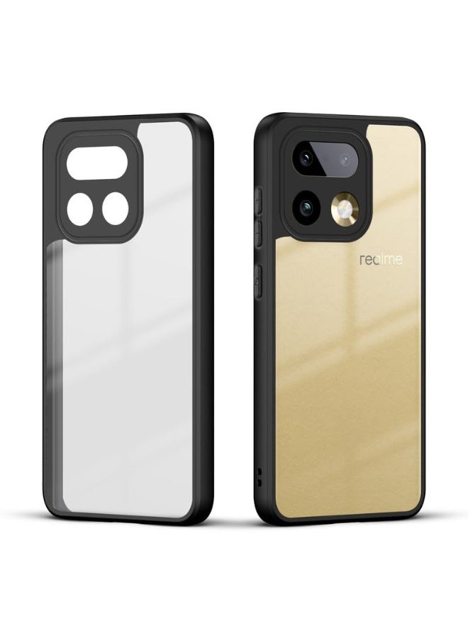 Muzz Case Back Cover for Realme 16 Pro Plus 5G, Shockproof Transparent Hard Back with Black Bumper, 360° Protection, PC & TPU Material, Anti-Slip Grip, Camera Protection - Image 5